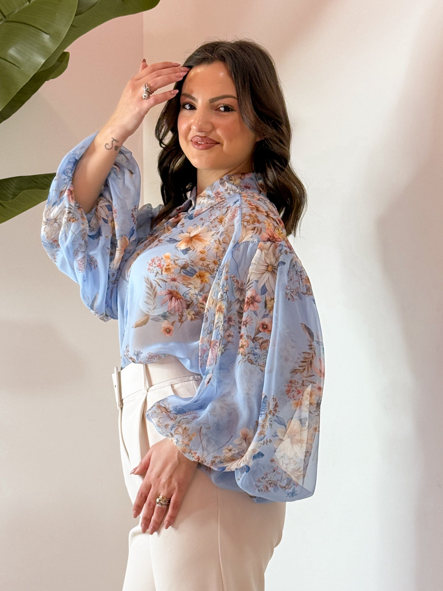 CAMICIA ROMANTICA A PALLONCINO
