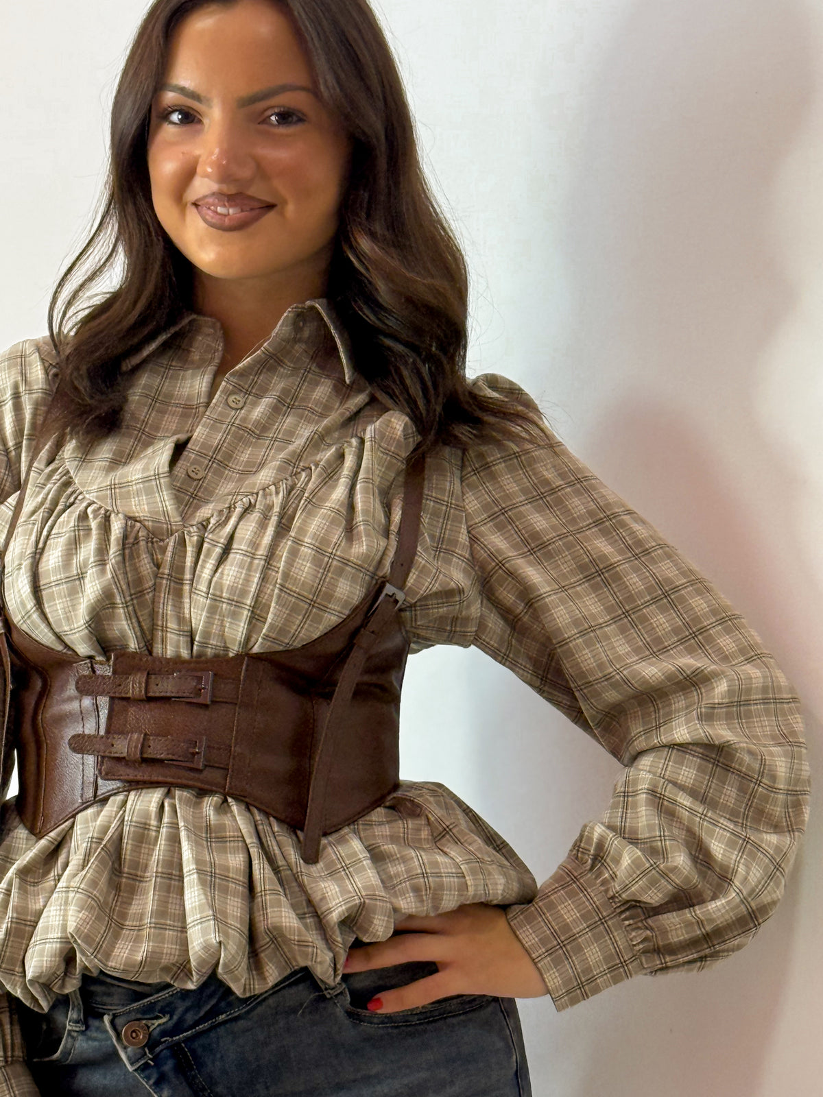CAMICIA QUADRI E BUSTIER