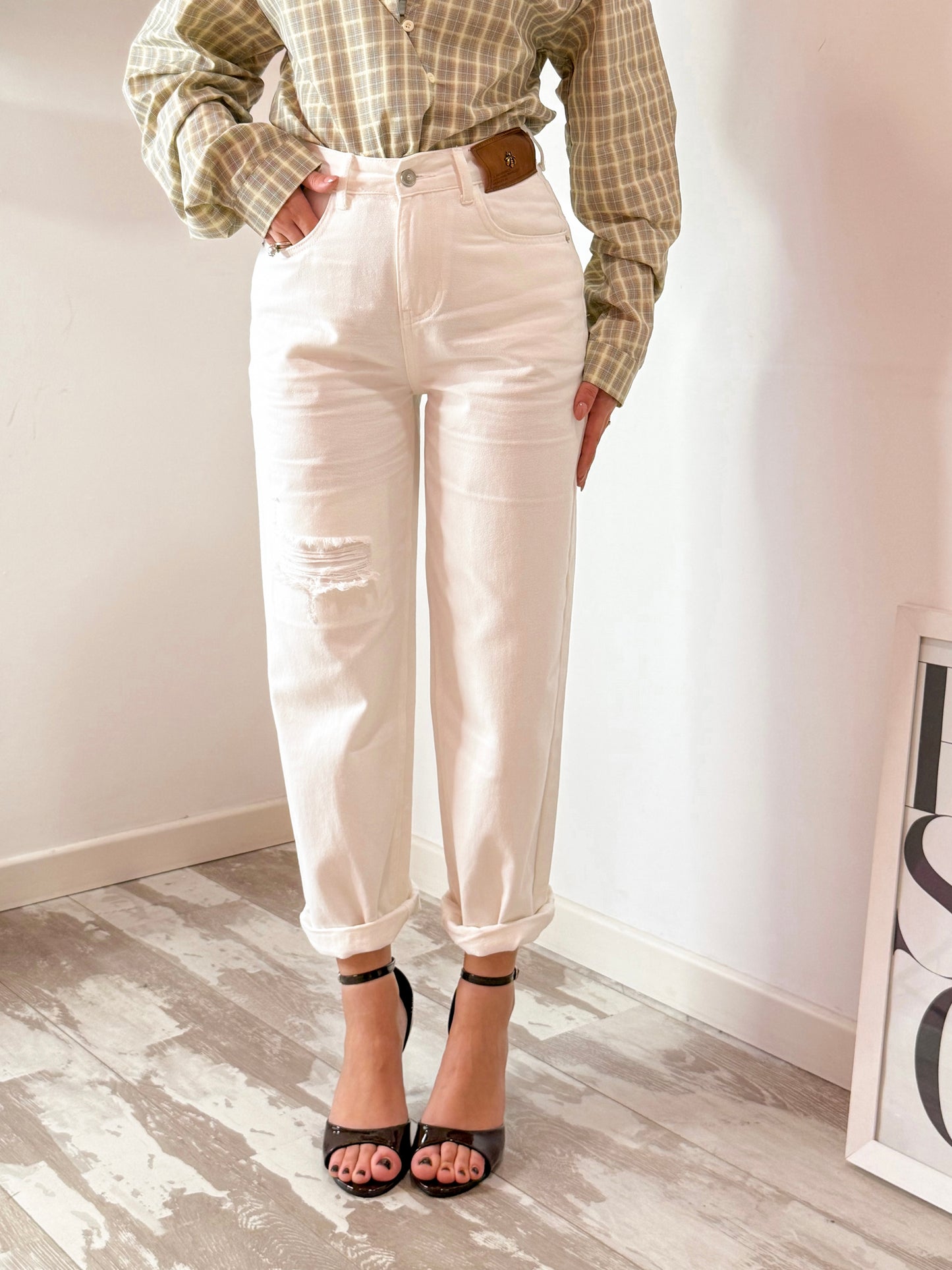 JEANS APE BIANCO