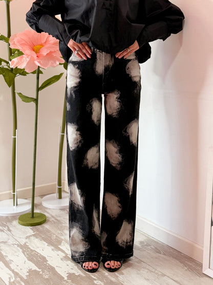 JEANS NERO MACCHIATO