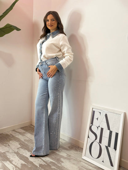 JEANS BRILLANTINI LATERALI 208