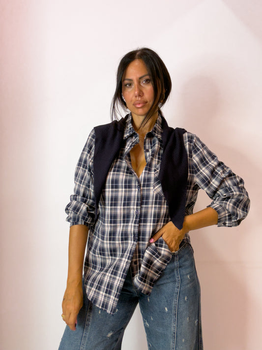 CAMICIA FINTO PULLOVER 2 COLORI
