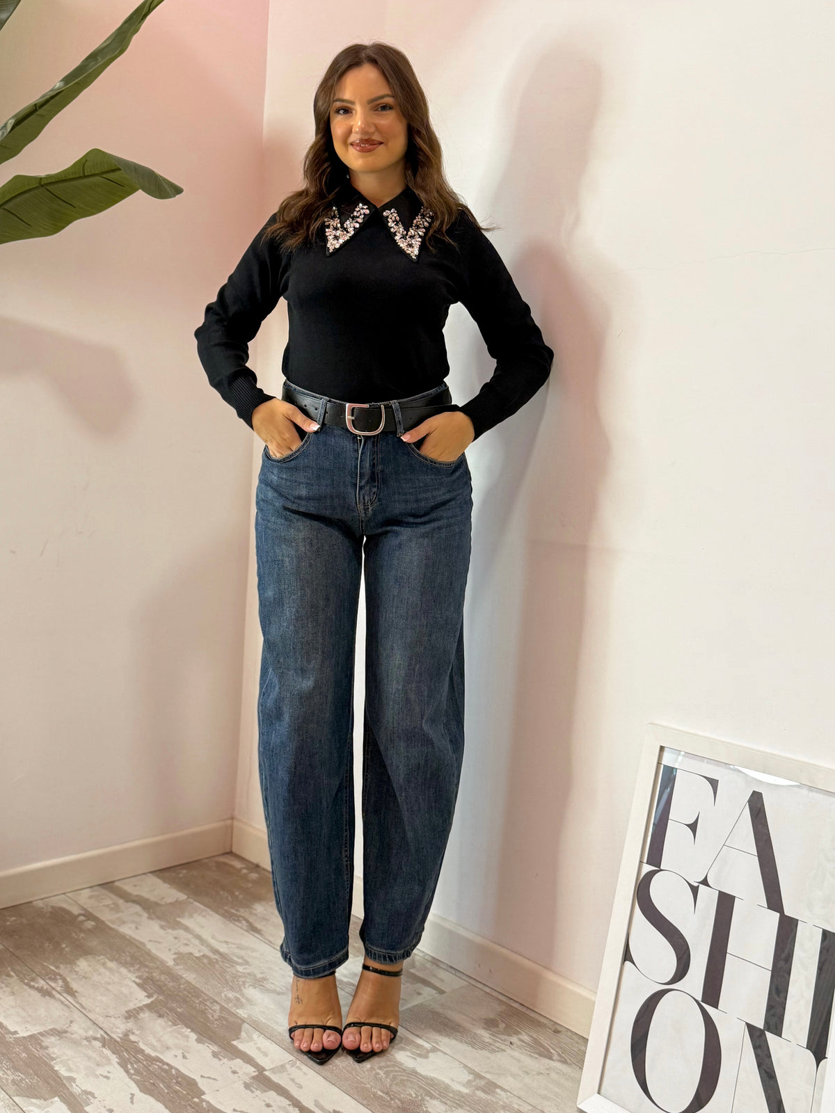 JEANS BALLOON FIT SCURO 776