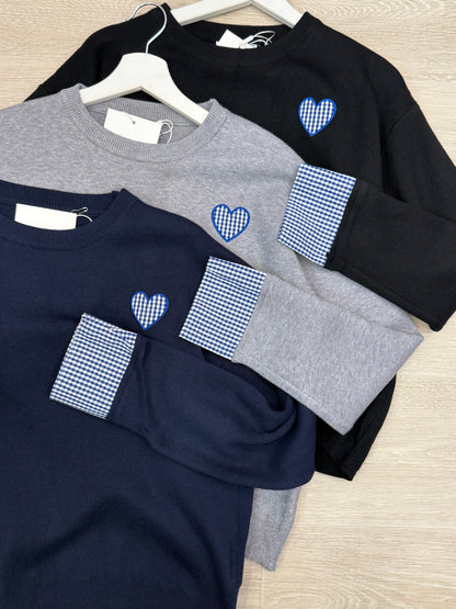 MAGLIA CUORE BLU