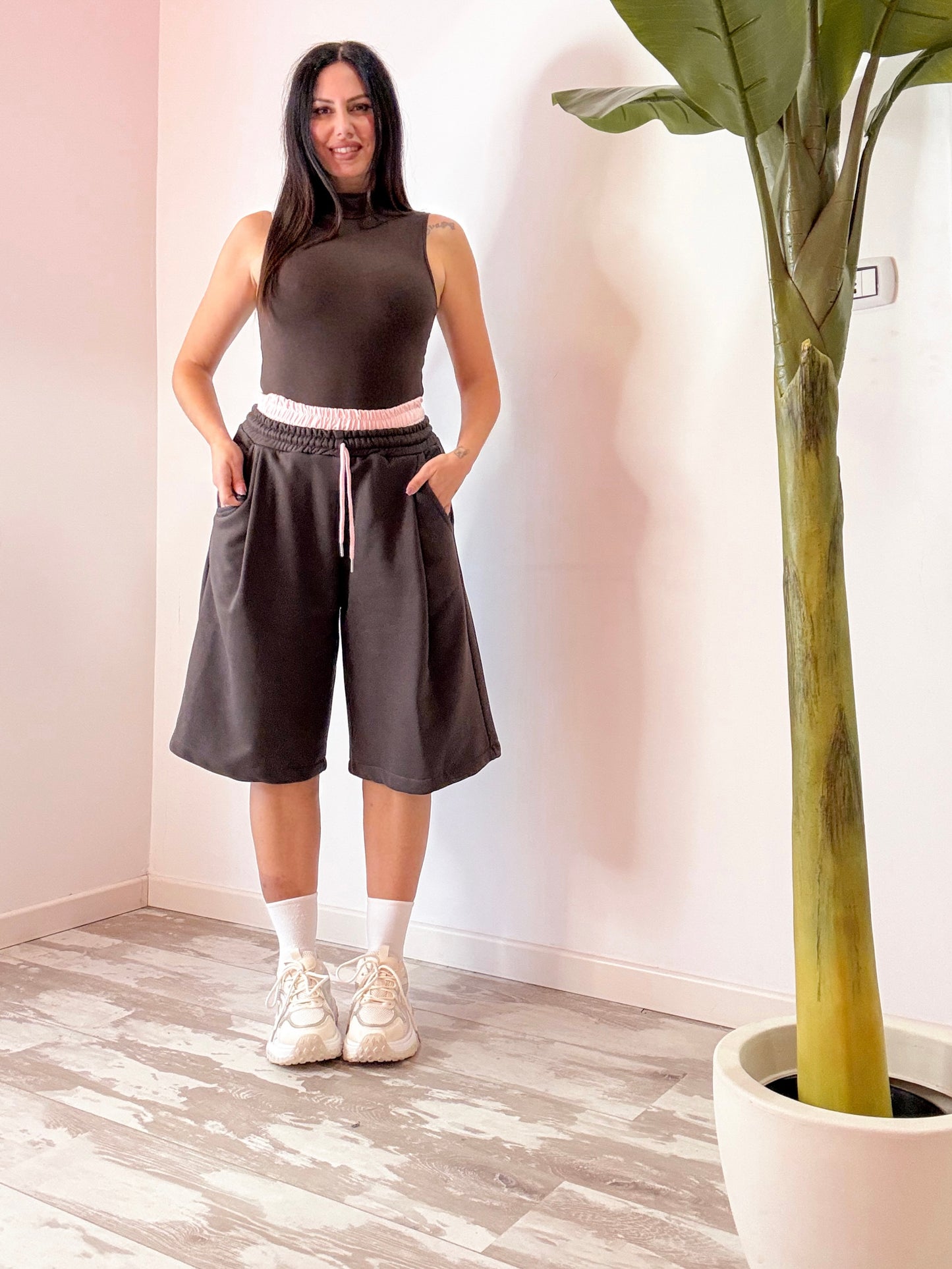 BERMUDA TUTA MARRONE