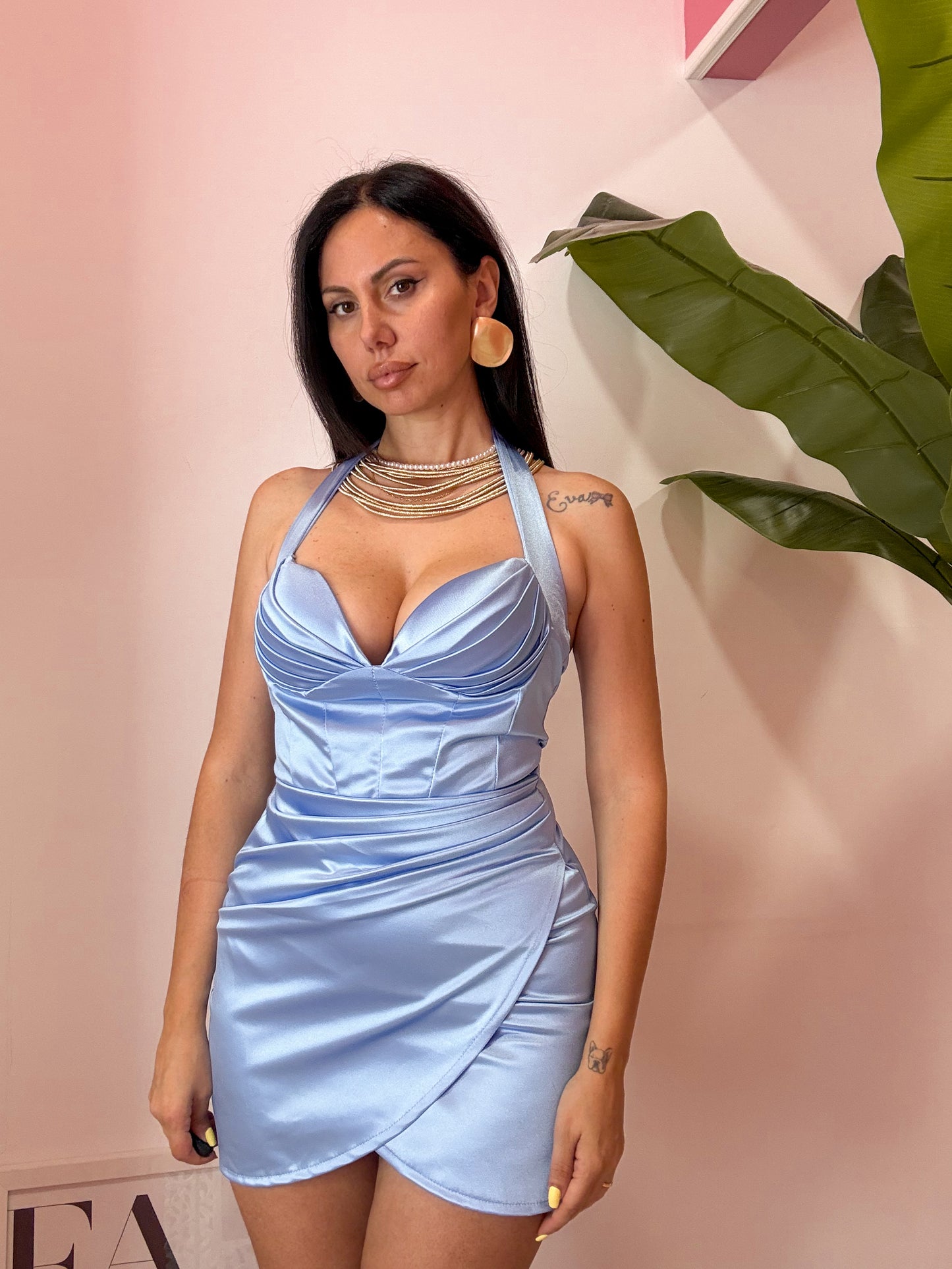 VESTITO CORTO CIELO