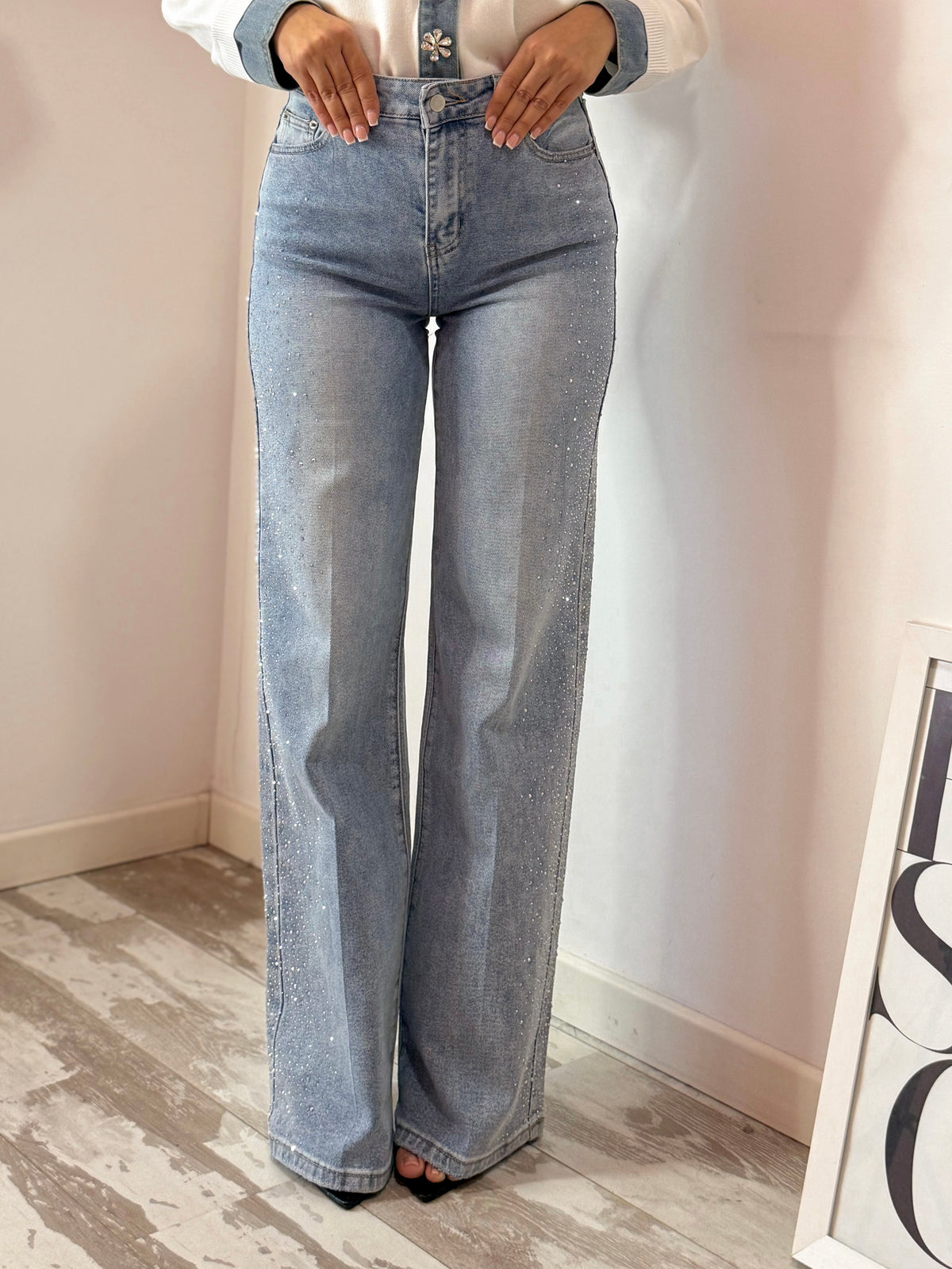 JEANS BRILLANTINI LATERALI 208