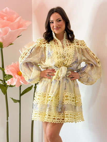 DRESS VENERE GIALLO E LILLA