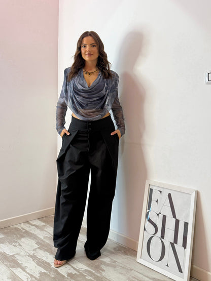 PANTALONE NERO BUSTINO