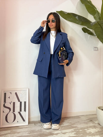 TAILLEUR GESSATO BLU