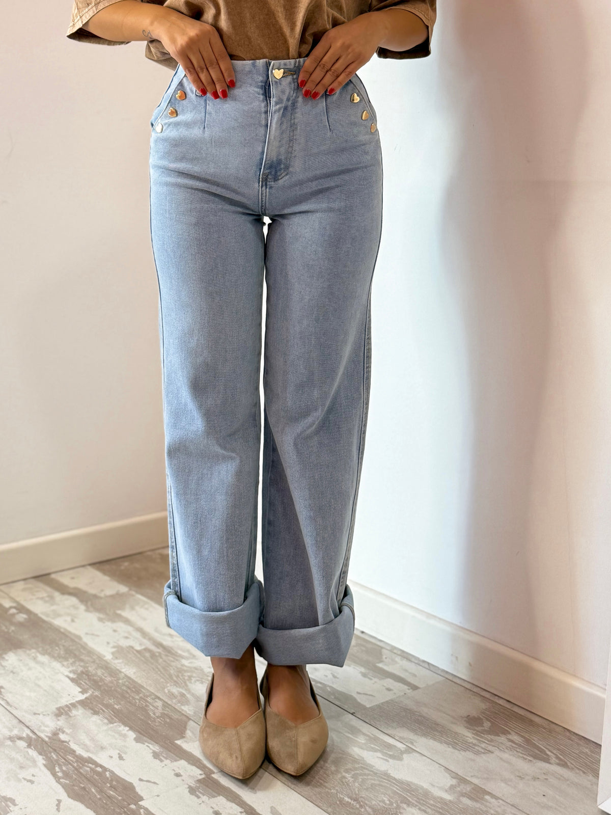 JEANS WIDE LEG CUORE 271