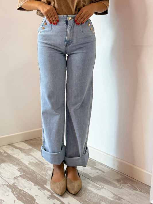 JEANS WIDE LEG CUORE 271