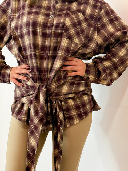 CAMICIONE ZIP BORDEAUX