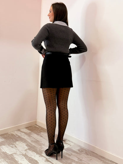 MINIGONNA PANNO NERO