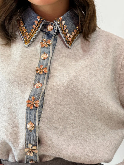 MAGLIA CAMICIA GIOIELLO