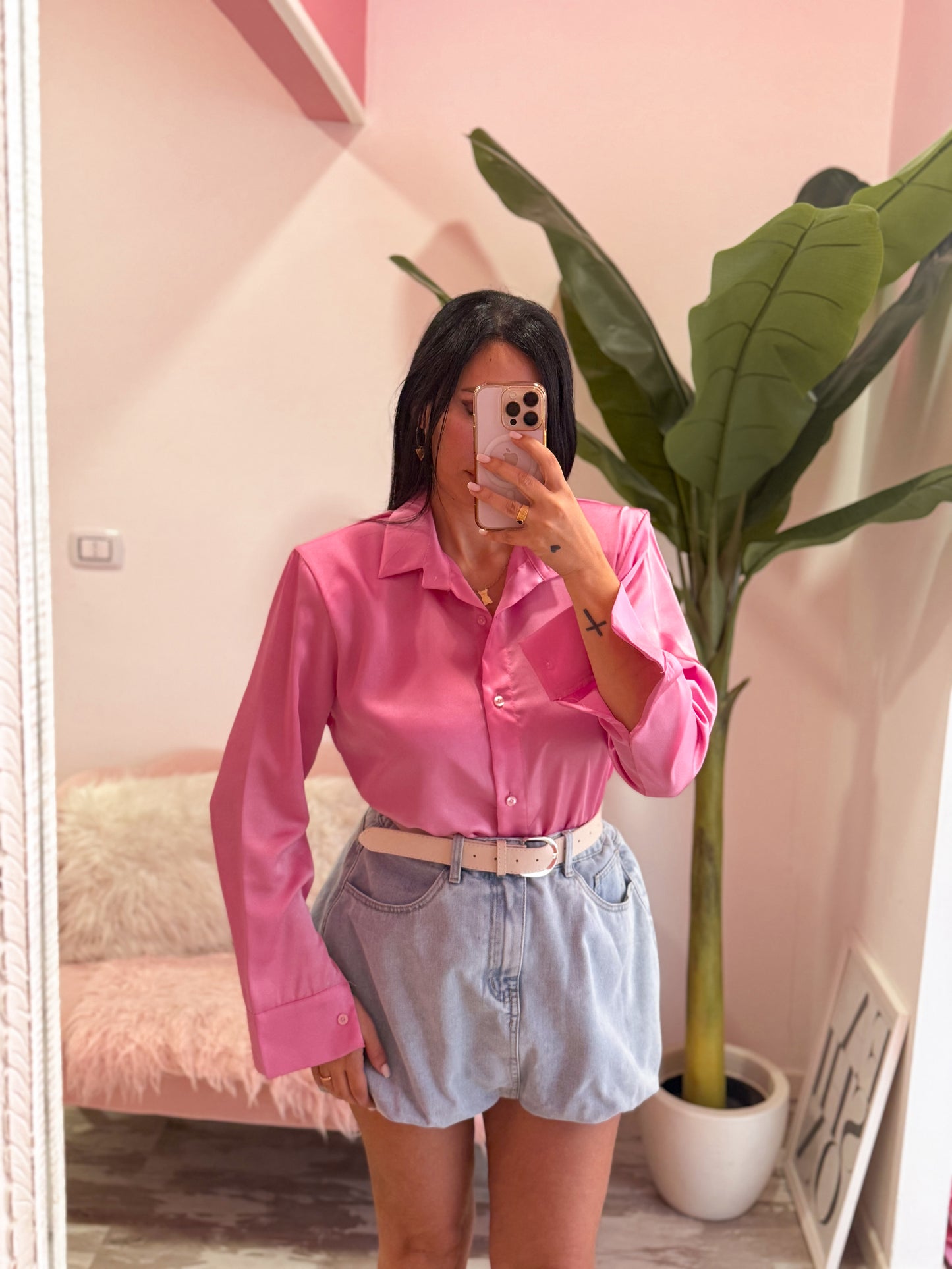 CAMICIA OVER RASO 3 COLORI