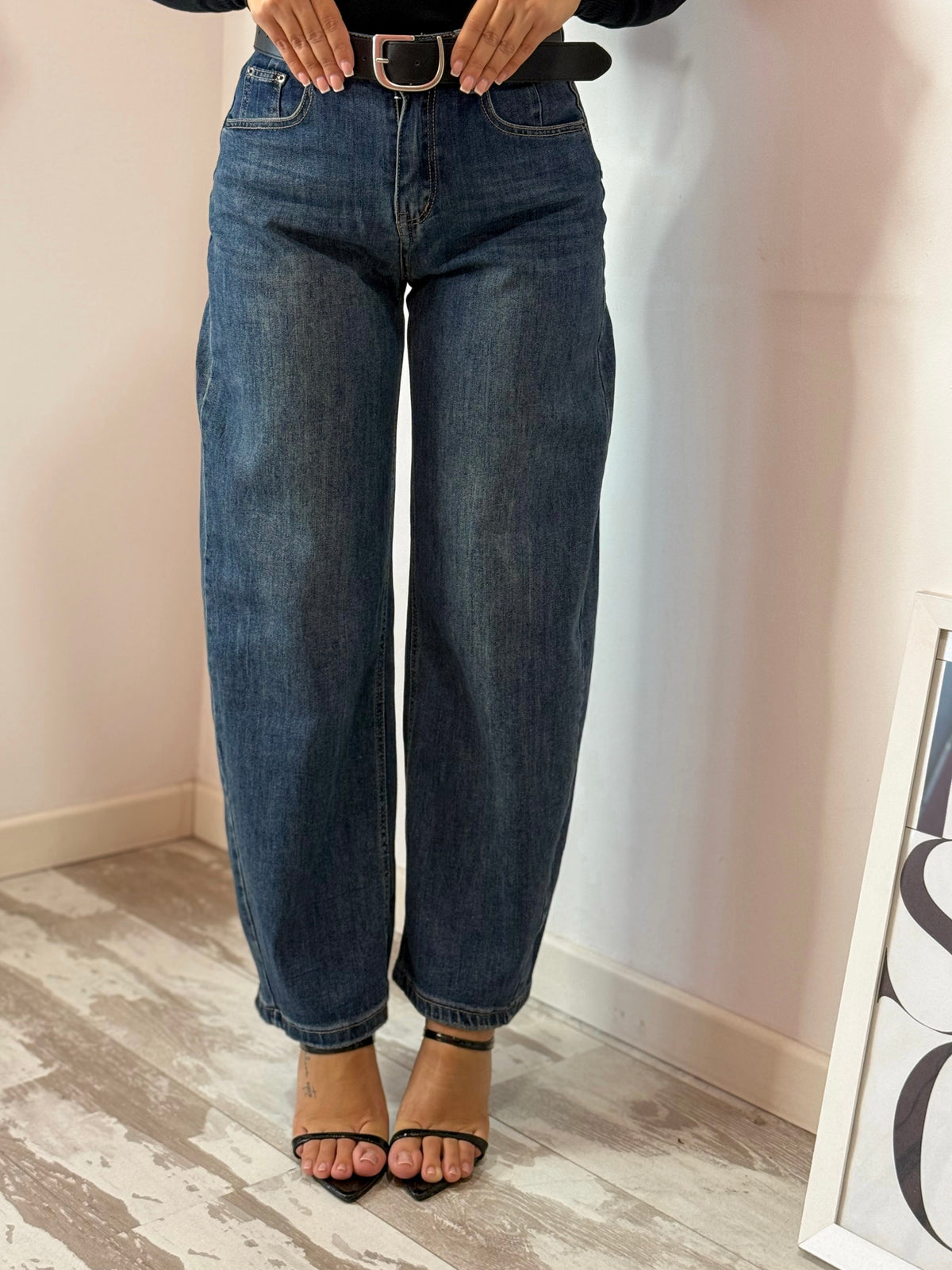 JEANS BALLOON FIT SCURO 776