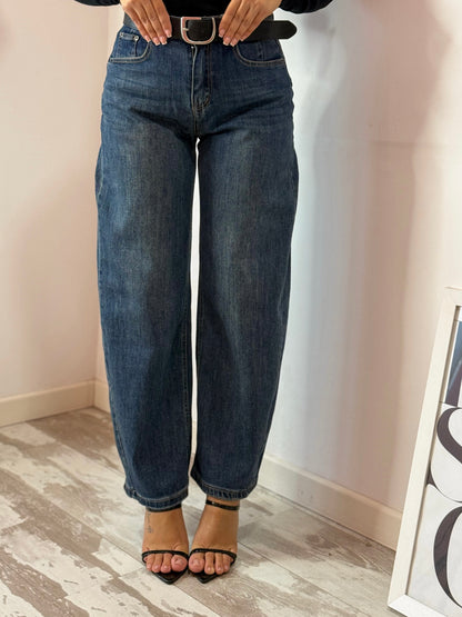 JEANS BALLOON FIT SCURO 776