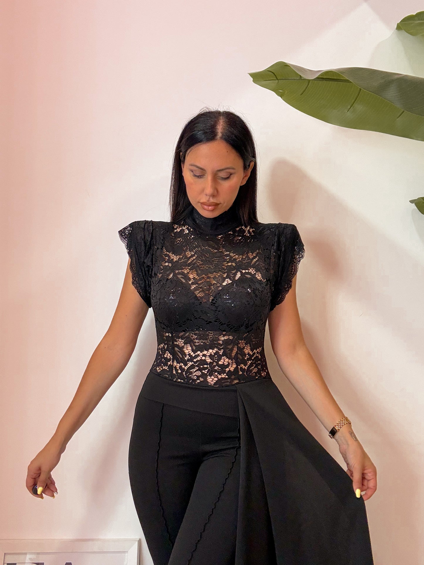 TUTONE CON PIZZO NERO