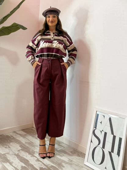 PANTALONE BALLOON BORGOGNA 276