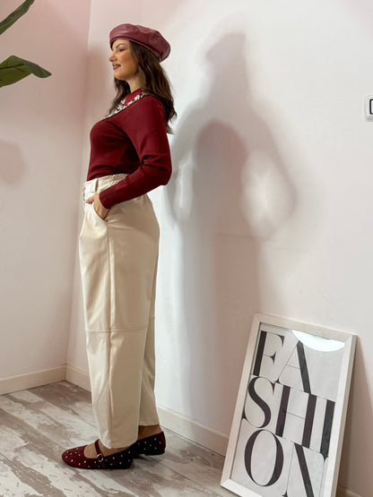 PANTALONE BALLOON PANNA