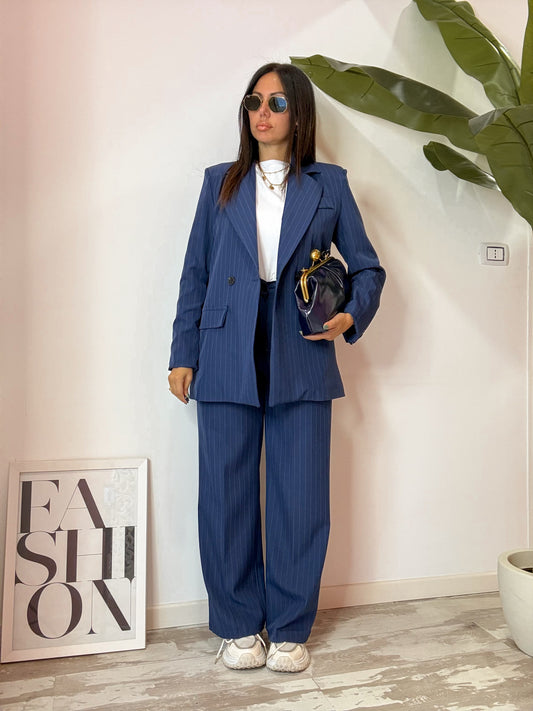 TAILLEUR GESSATO BLU