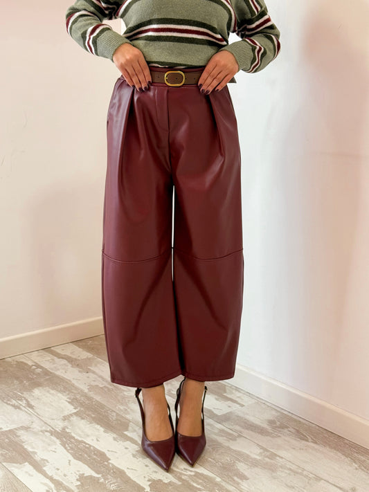 PANTALONE CAPRI BORDEAUX