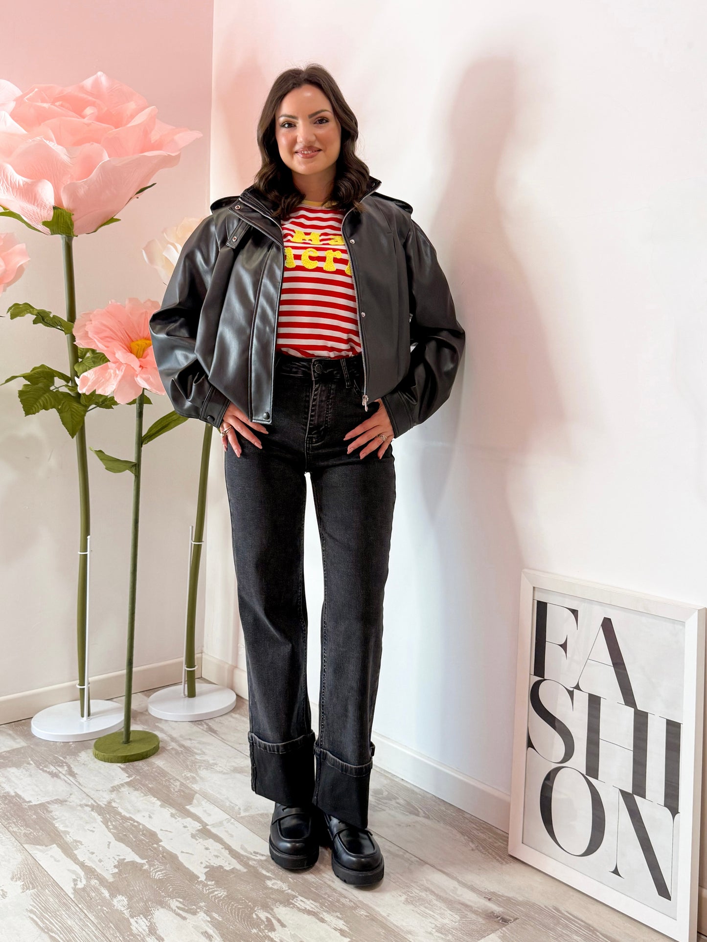 JEANS PIEGONE NERO