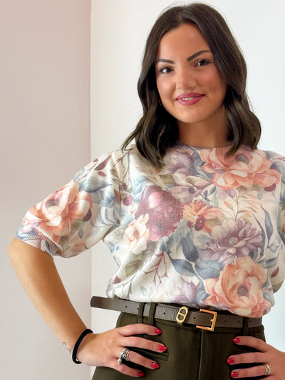 MAGLIA A FIORI 2 COLORI