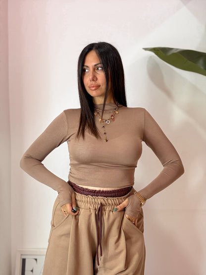 MAGLIA MEZZO COLLO CAMEL