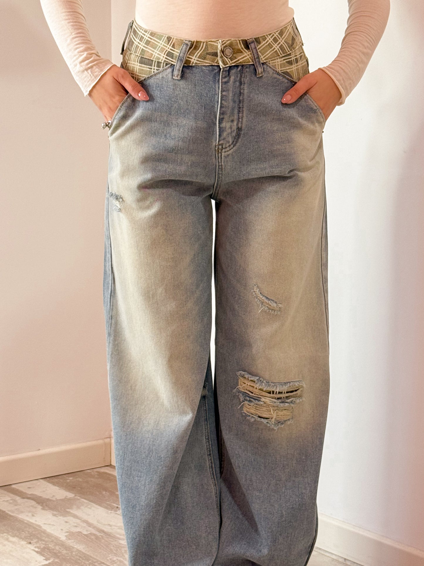 JEANS QUADRI