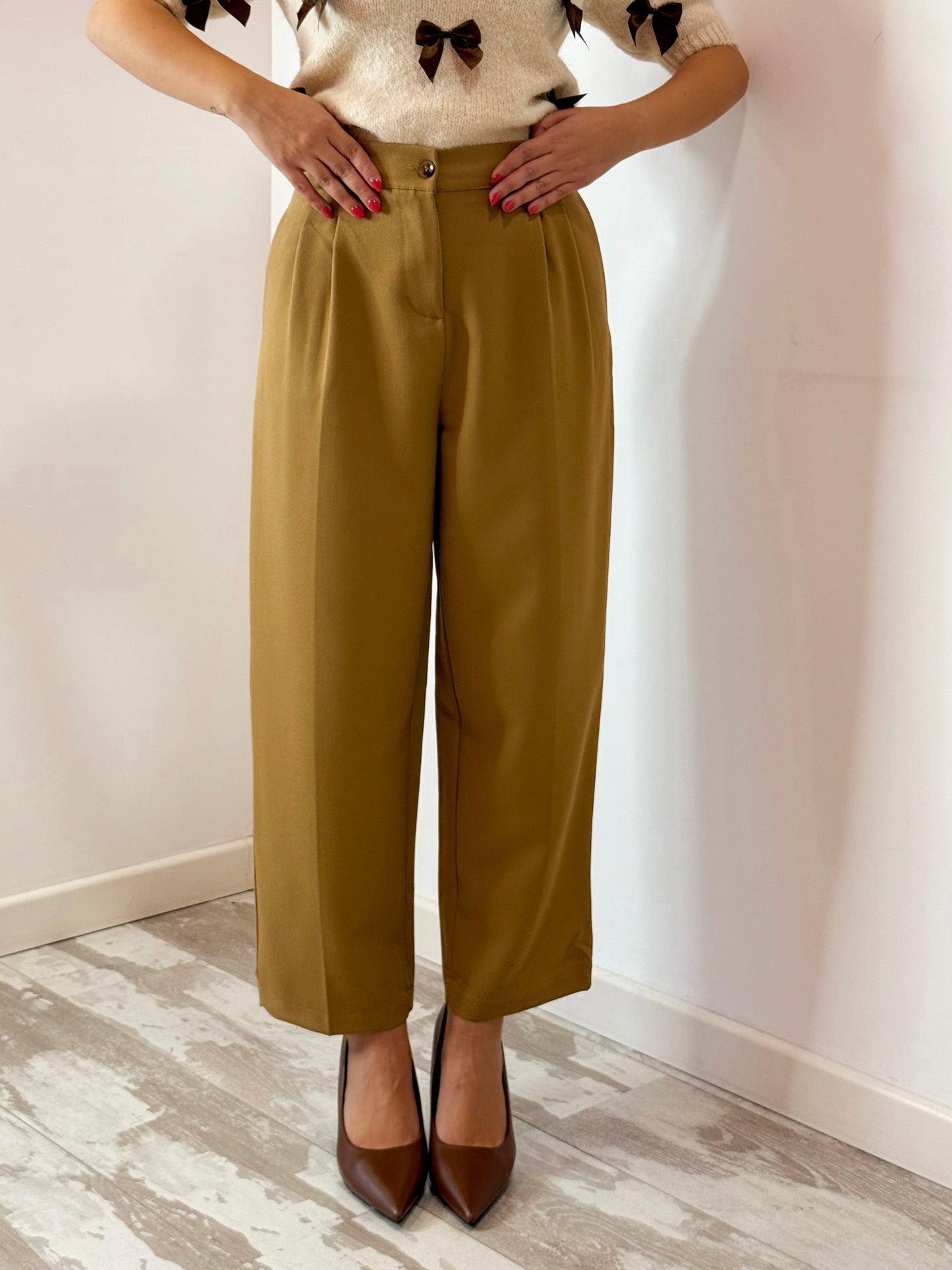 PANTALONE CAPRI CAMEL