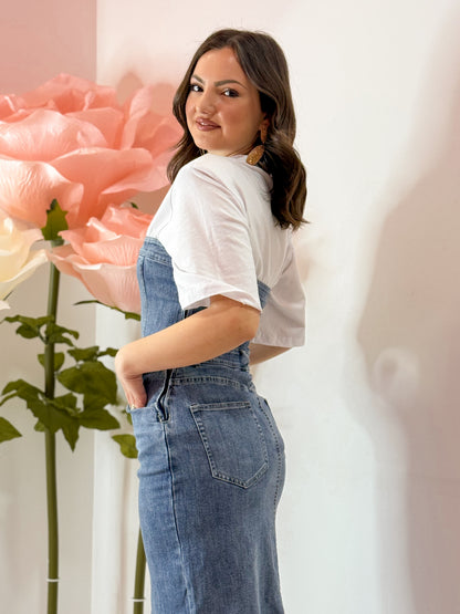VESTITO A FASCIA IN JEANS