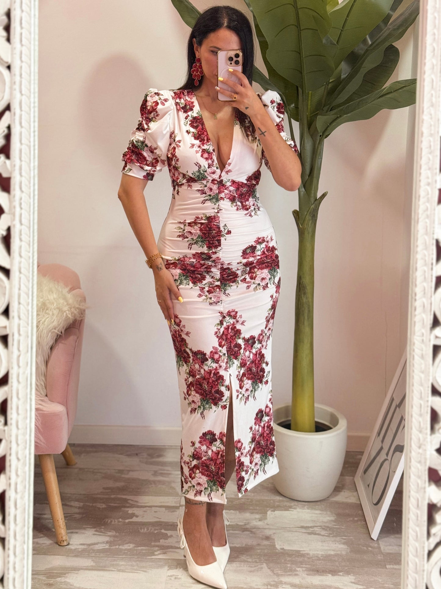 VESTITO MIDI FIORATO 6 COLORI