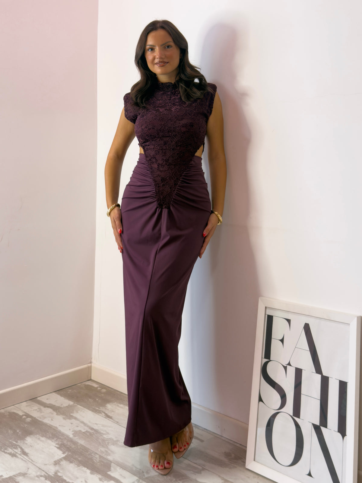 VESTITO SFIANCATO BORGOGNA