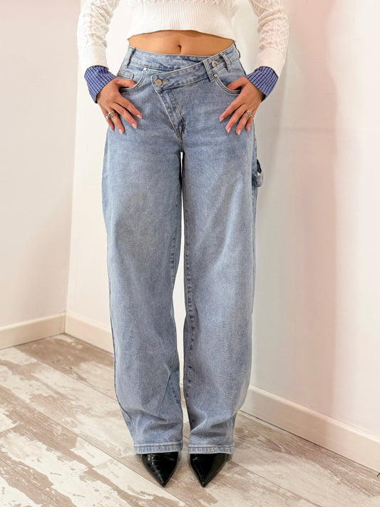 JEANS BALOON TRASVERSALE CHIARO