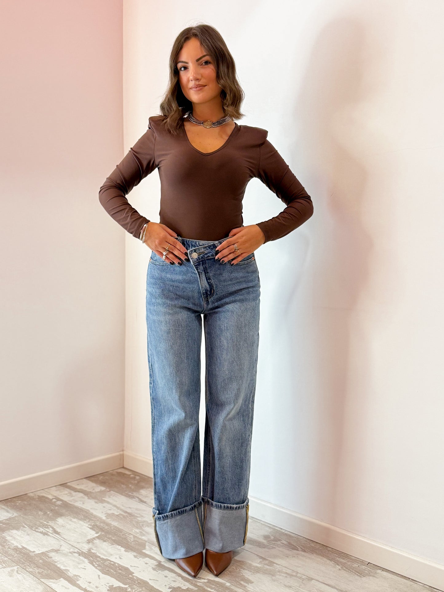 JEANS ASIMMETRICO PIEGONE