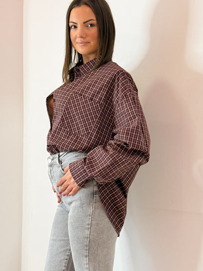 CAMICIONE SPALLINA BORGOGNA