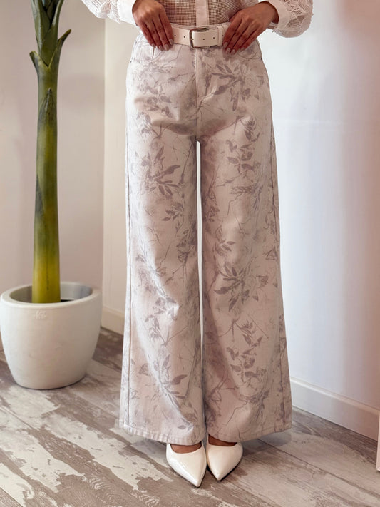 JEANS PALAZZO BIANCO