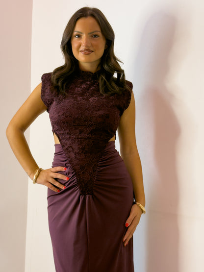 VESTITO SFIANCATO BORGOGNA