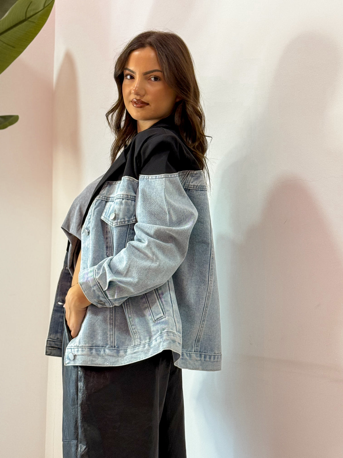 GIACCA JEANS BIC NERO