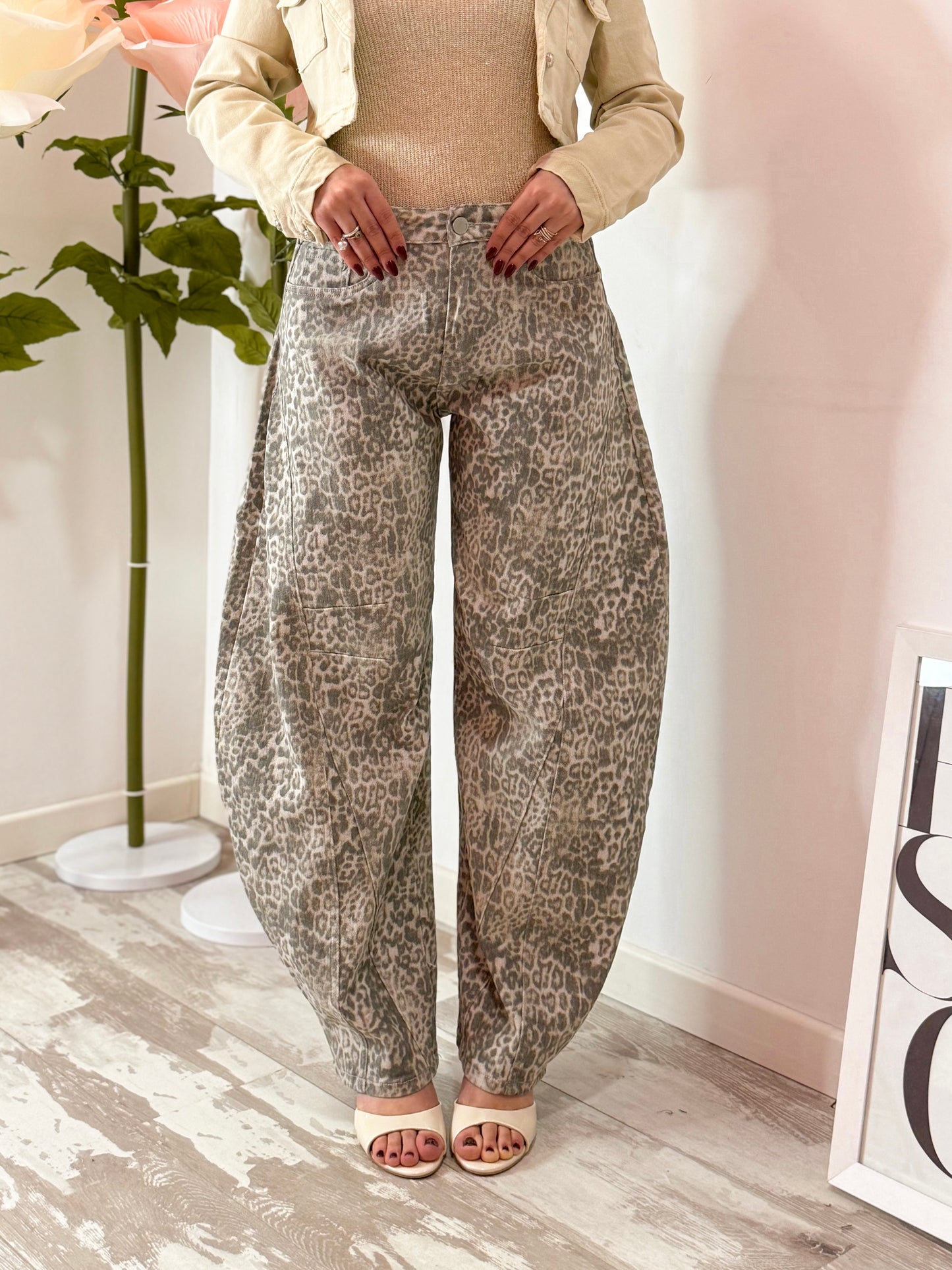 JEANS BALLOON MACULATO