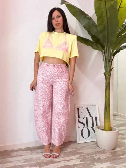 JEANS PINK MACULATO