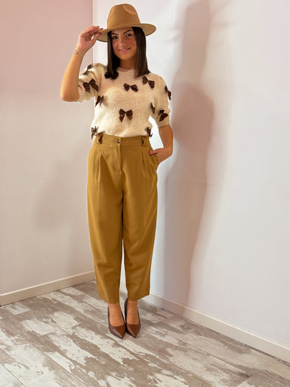 PANTALONE CAPRI CAMEL