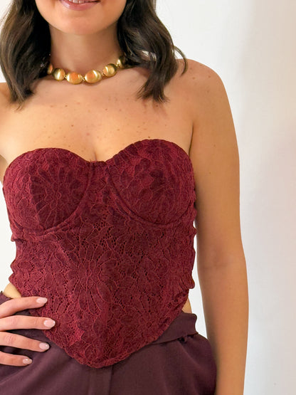 CORPETTO RICAMO BORDEAUX