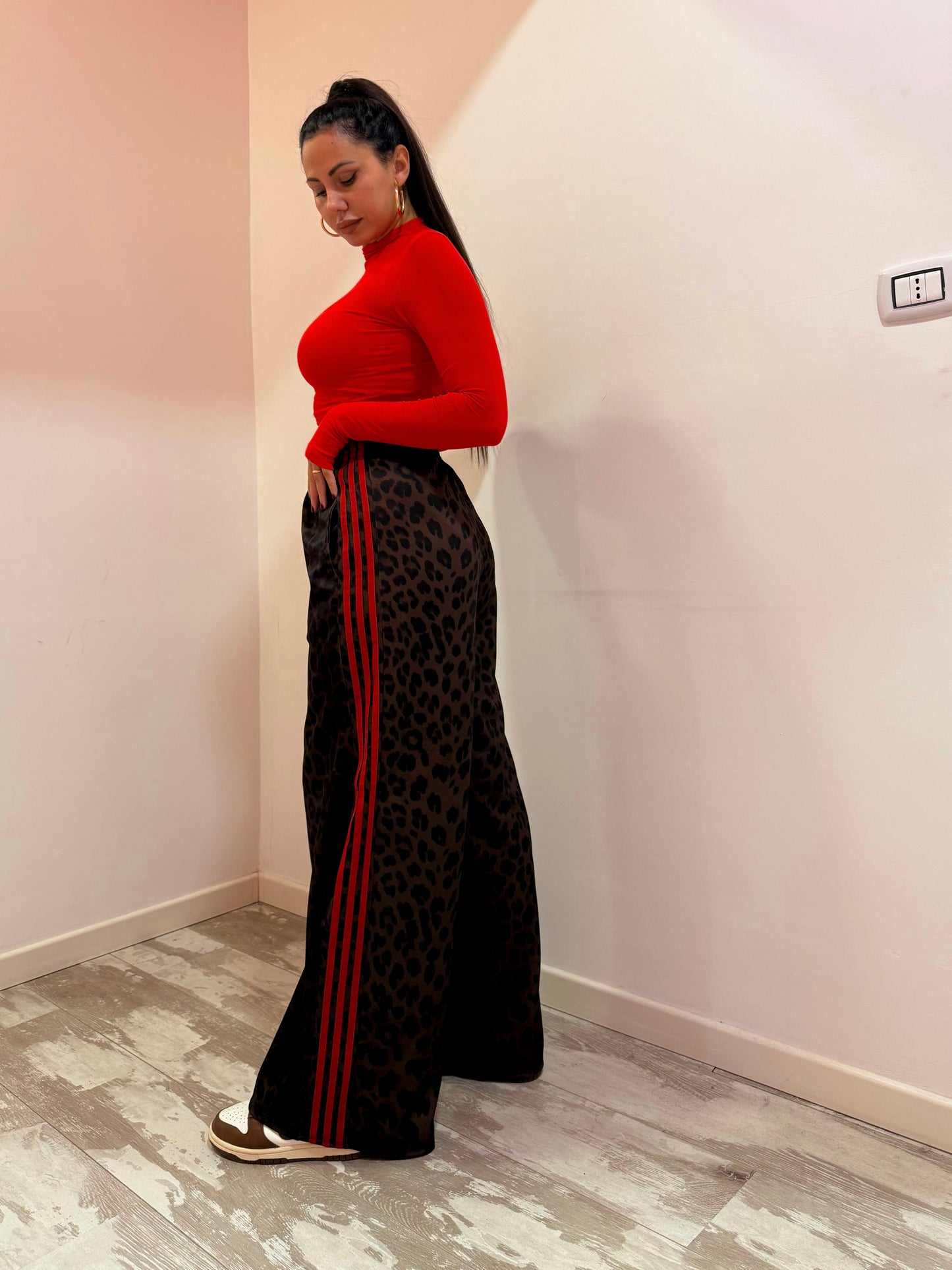 PANTALONE TUTA MACULATO ROSSO