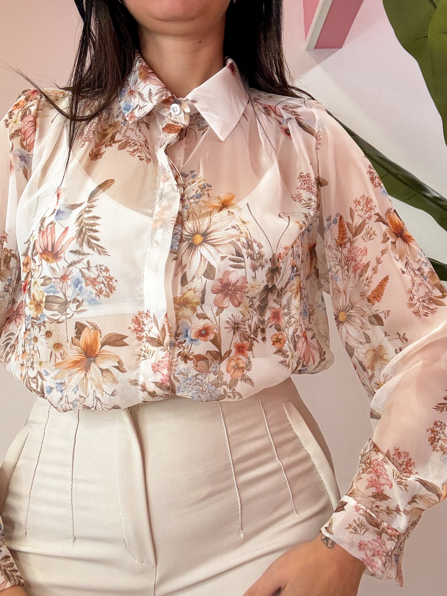 CAMICIA ROMANTICA PANNA