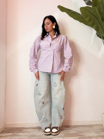 CAMICIA AVVITATA ROSA