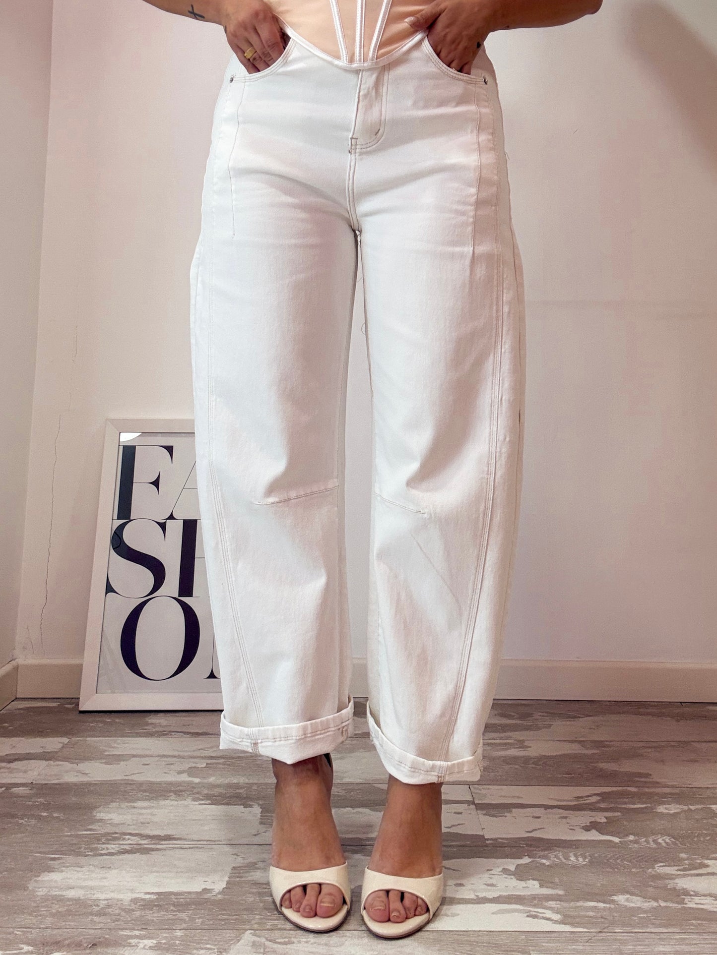 JEANS BALLOON BIANC0 785