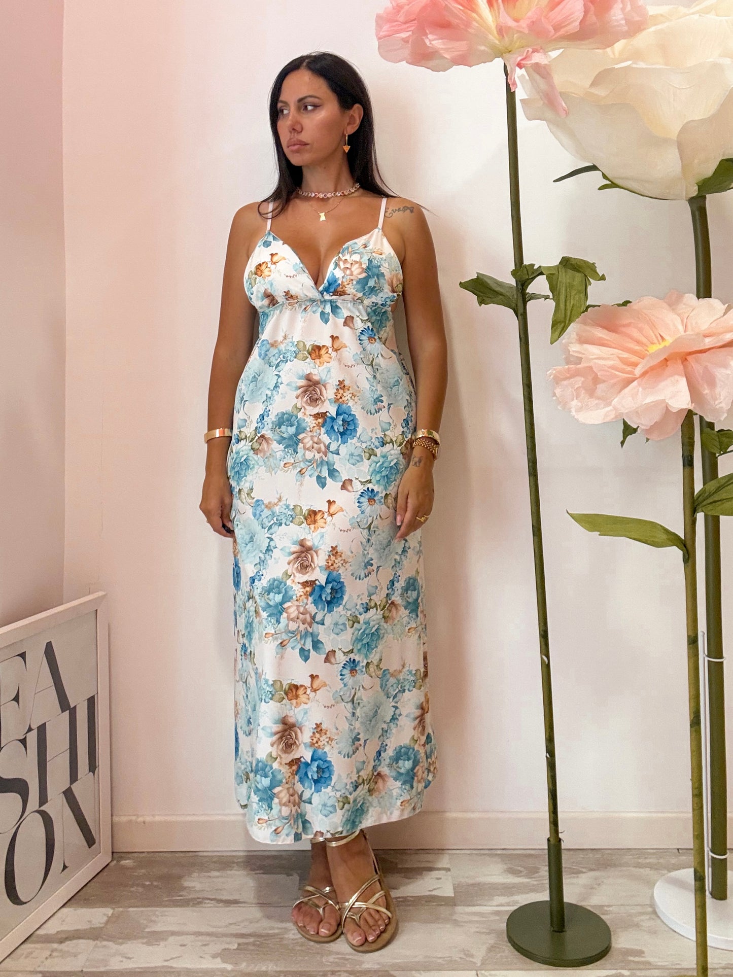 VESTITO FIORI 3 COLORI